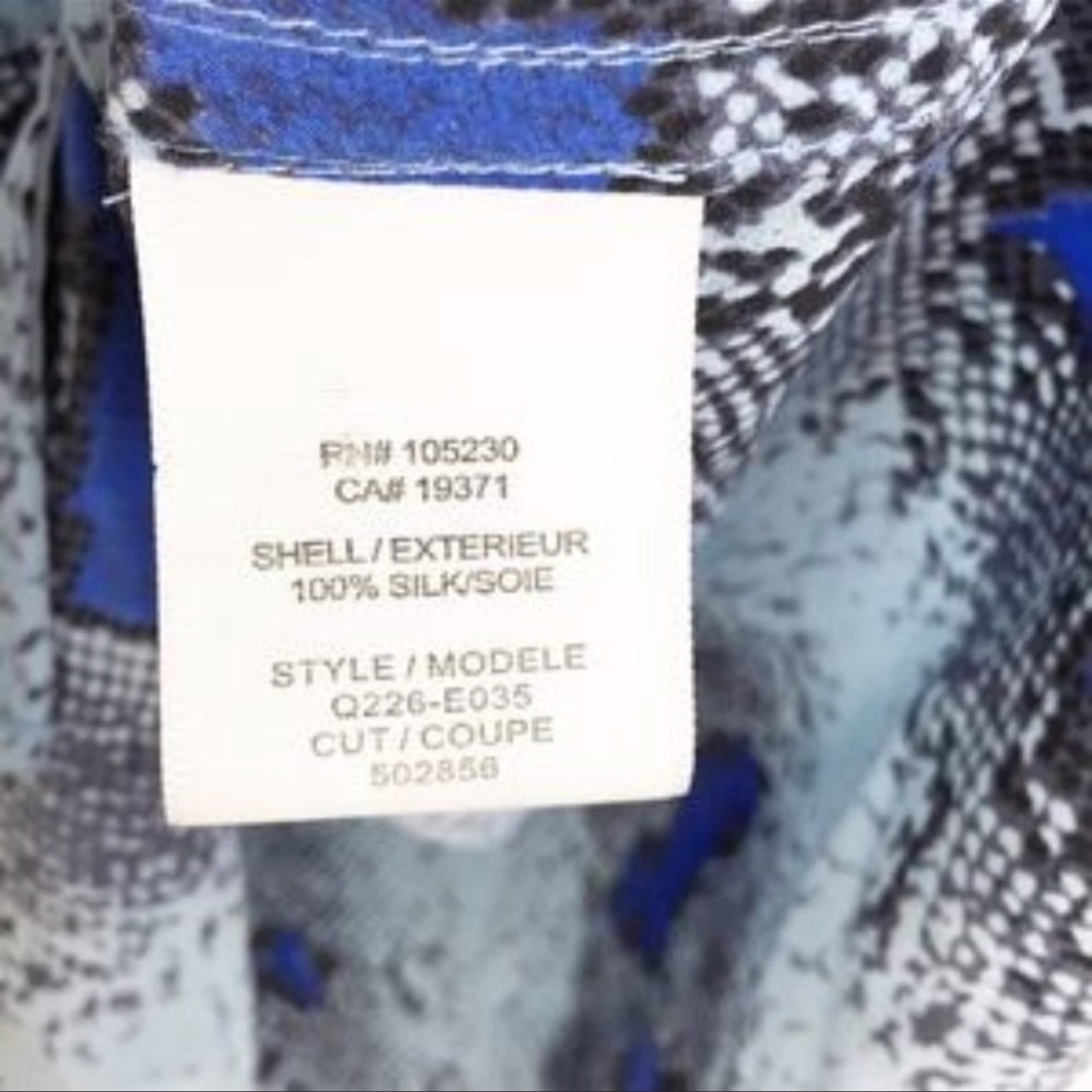 Equipment Blouse, Blue Python Snakeskin Print - image 5